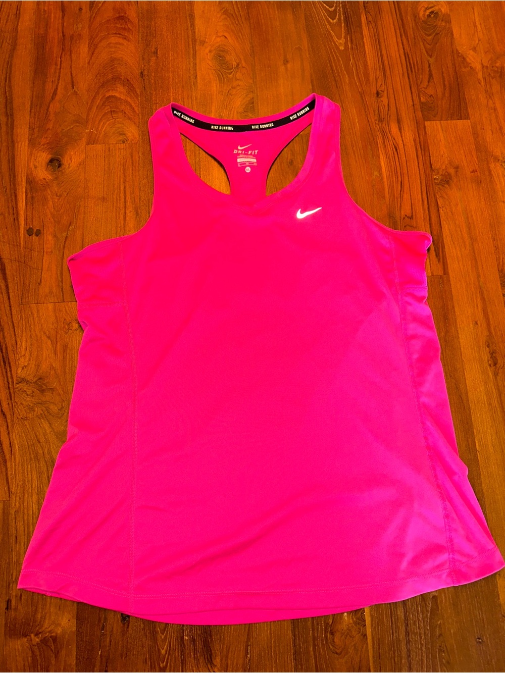 Nike Women’s Hot Pink Dri-FIT Racerback Tank Size XL.